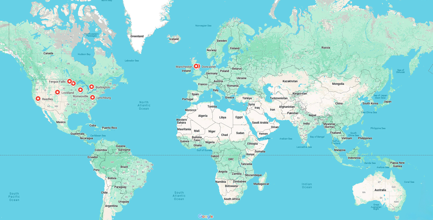 Map of Locations Map of Locations